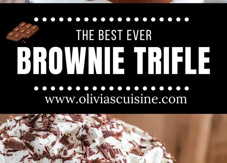 Delicious Brownie Trifle layers of brownies, mousse, and toppings in a glass