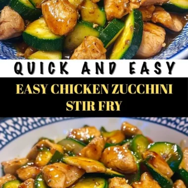 Colorful Chicken Zucchini Stir Fry with fresh vegetables in a pan