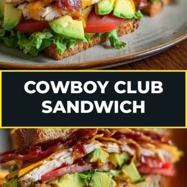 Delectable Cowboy Club Sandwich featuring layers of turkey, bacon, and fresh veggies.