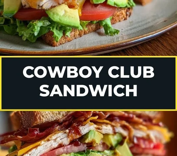 Delectable Cowboy Club Sandwich featuring layers of turkey, bacon, and fresh veggies.