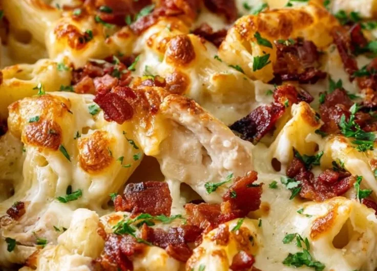 Delicious Crazy Good Casserole served in a baking dish.