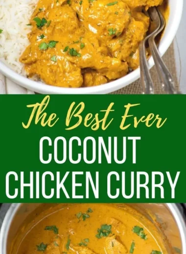 Delicious and easy coconut chicken curry served in a bowl