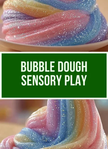 Child playing with cornstarch and dish soap bubble dough