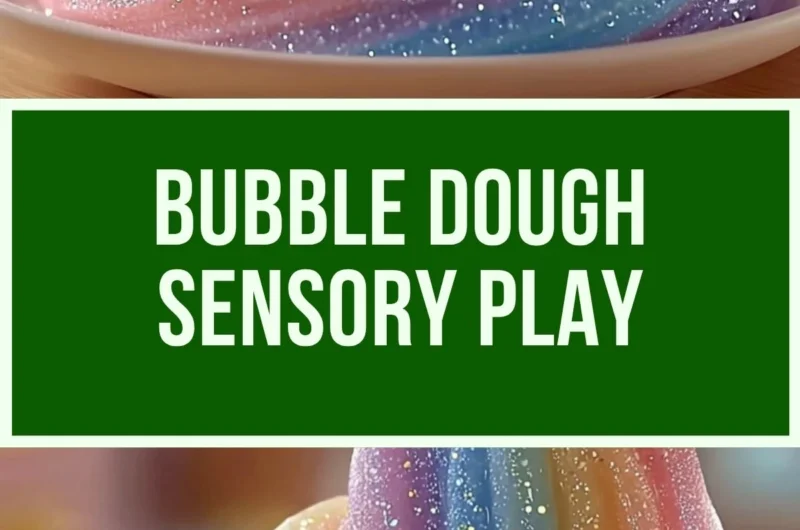 Child playing with cornstarch and dish soap bubble dough