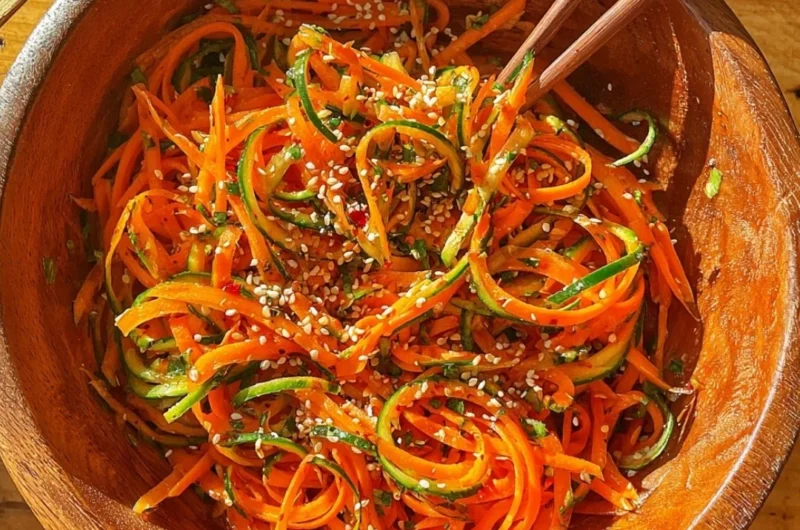 Cucumber Carrot Salad with fresh ingredients in a bowl