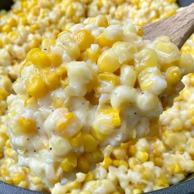 Delicious Honey Butter Skillet Corn served in a cast-iron skillet.