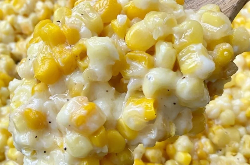 Delicious Honey Butter Skillet Corn served in a cast-iron skillet.