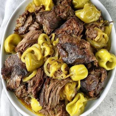 Low carb slow cooker Italian beef dish ready to serve