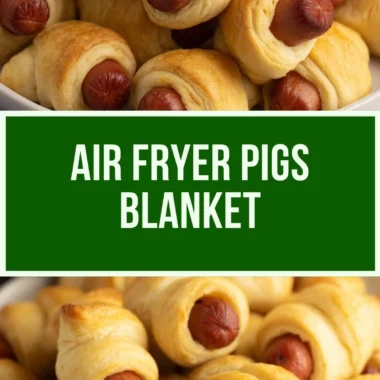 Delicious pigs in a blanket recipe with flaky pastry and savory sausages