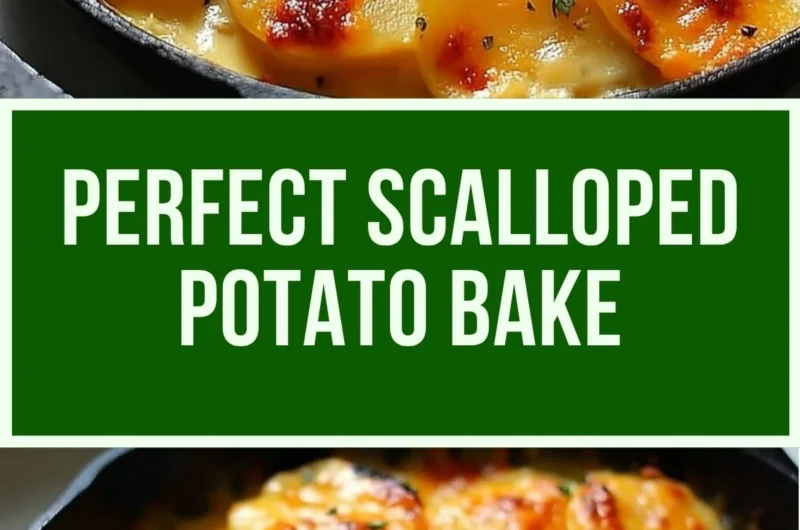 Delicious scalloped potatoes baked with creamy sauce and cheese