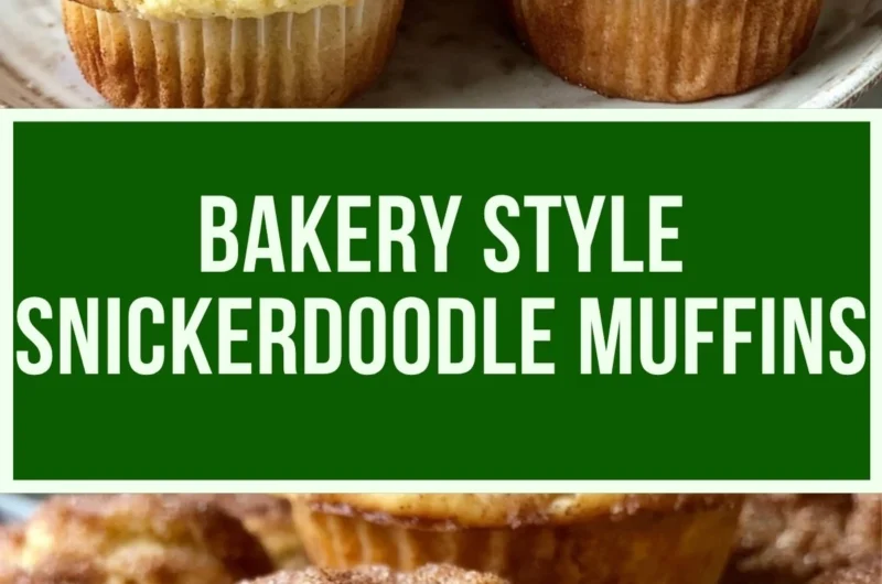 Delicious homemade Snickerdoodle Muffins with cinnamon and sugar topping
