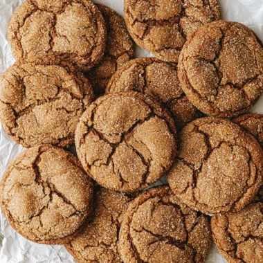 Plate of super soft molasses cookies fresh from the oven