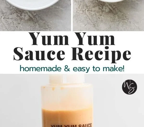 Delicious homemade Yum Yum Sauce in a bowl with ingredients around it.