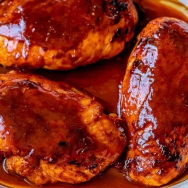30 Minute BBQ Baked Chicken Breasts cooked to perfection