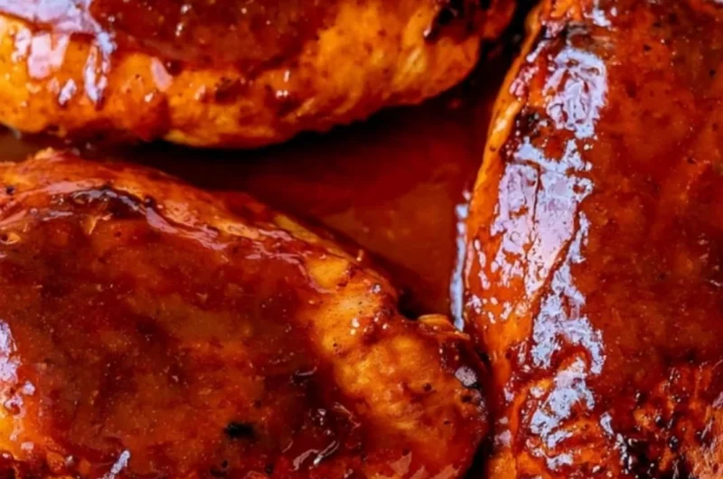 30 Minute BBQ Baked Chicken Breasts cooked to perfection