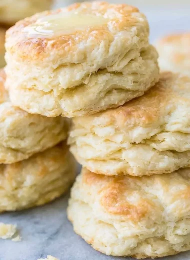 Freshly baked biscuits from the best biscuit recipe, golden and flaky