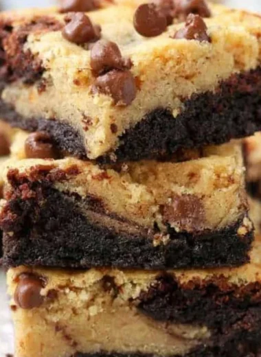 Delicious homemade brookies, combining brownies and cookies in one dessert.