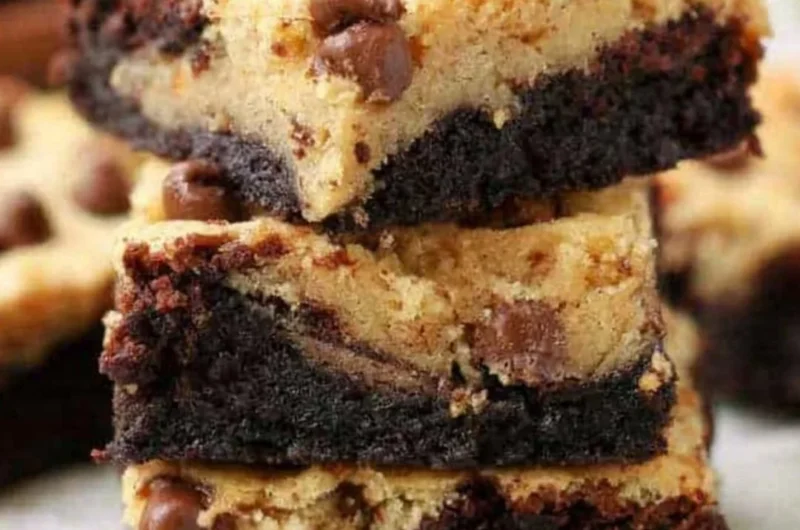 Delicious homemade brookies, combining brownies and cookies in one dessert.