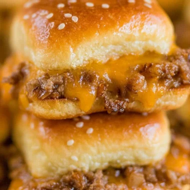 Delicious cheeseburger sliders served on a platter with toppings