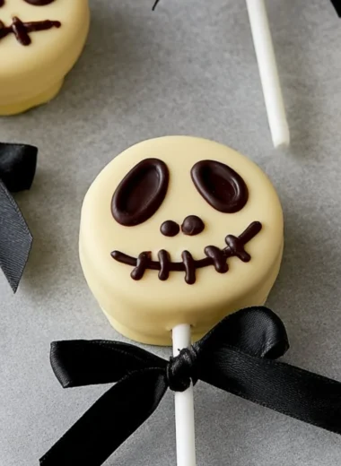 Spooky Skeleton Oreos decorated for Halloween celebrations
