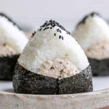 Tuna rice ball recipe with fresh tuna and perfectly seasoned rice