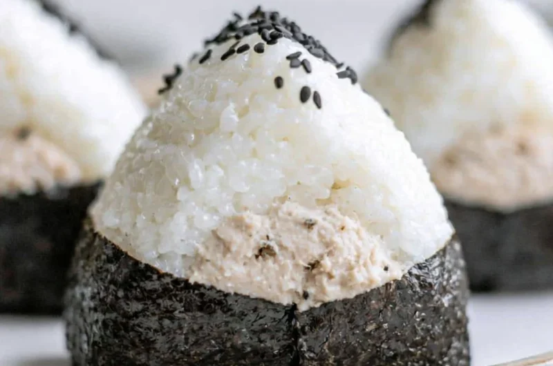 Tuna rice ball recipe with fresh tuna and perfectly seasoned rice